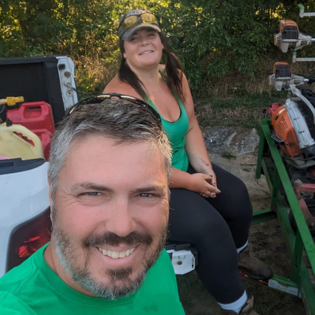 happy lawn care mowing team Spring Hill, Tennessee